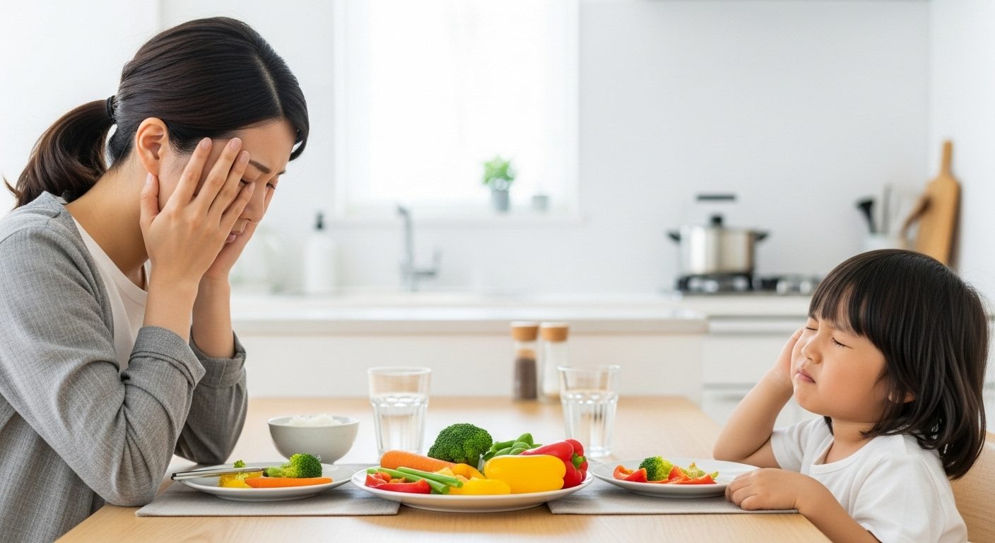 野菜嫌いな子供に悩む母親