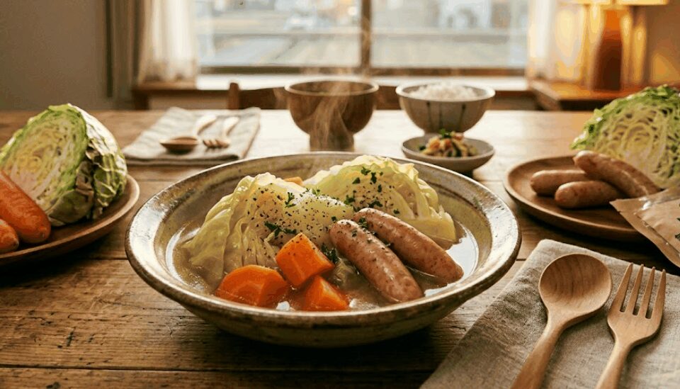 無添加ソーセージと朝採れキャベツの旨味が溶け込んだゴロゴロポトフ
