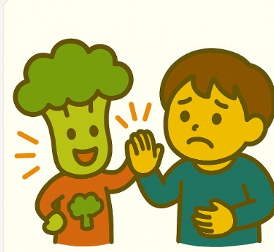 美味しいジュースを飲んで喜ぶ子供のイラスト