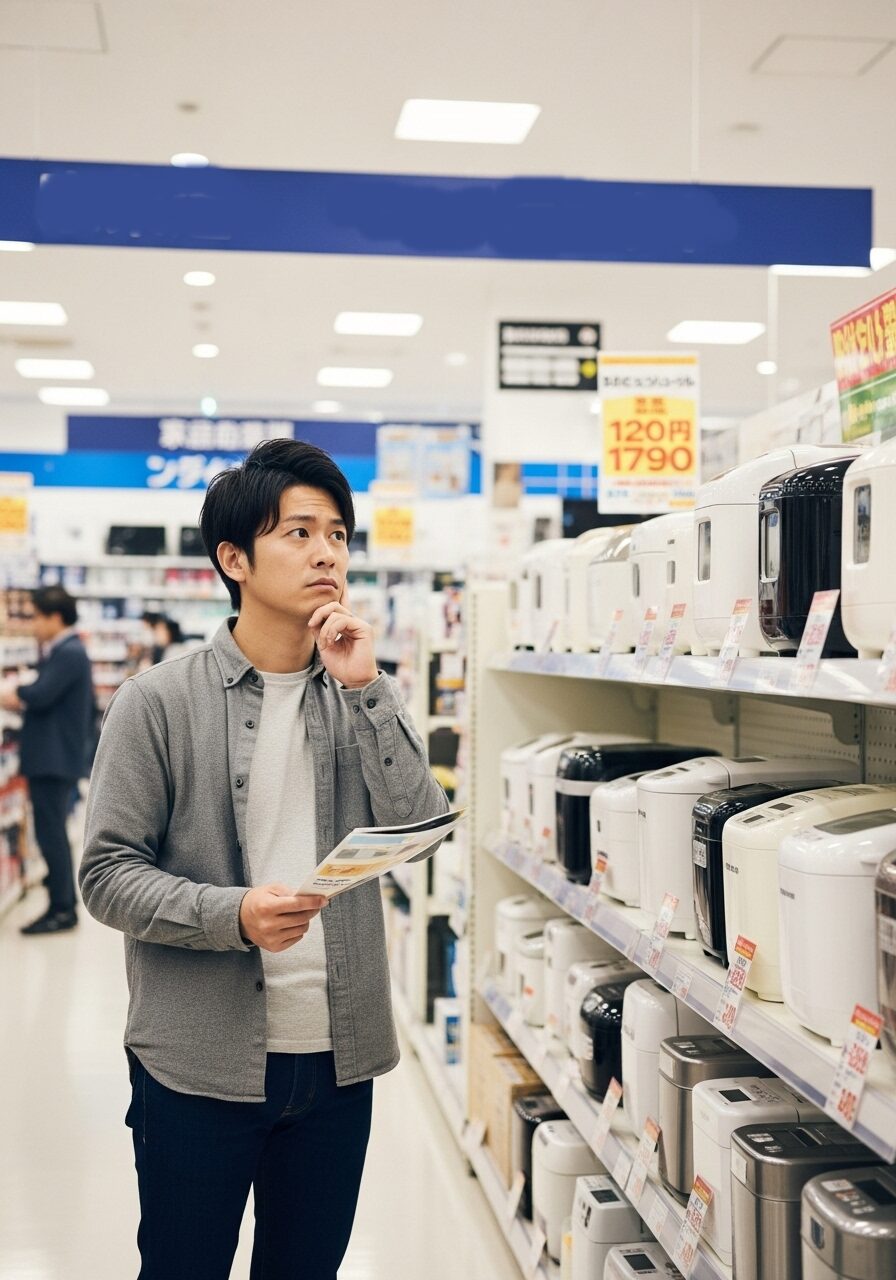 ホームベーカリー、欲しいなぁ。でも、種類が多すぎて悩んでいる写真 日本人