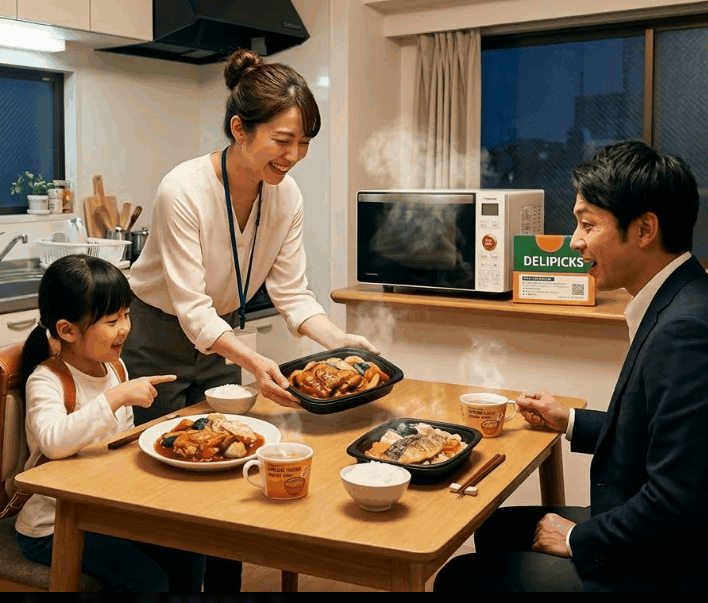 電子レンジで温めるだけであっという間に完成したDELIPICKSの美味しい夕食