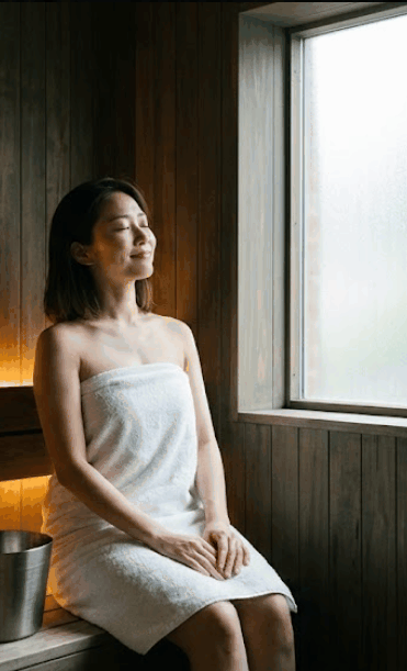 休日に吉祥寺のピラティススタジオで気持ちよく体を動かす女性のイメージ