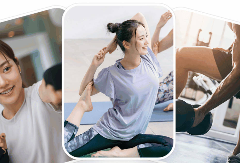 ヨガや整体、サウナなど様々なウェルネス施設を自由に選べるFitFitsのイメージ