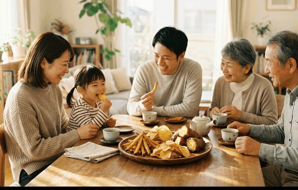 3歳の子供や高齢者のお茶請けにも安心！家族で楽しむ芋・金之助の無添加さつまいもスイーツ